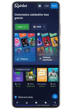 Aby zalogować się do Rainbet Casino login, przejdź na stronę główną kasyna